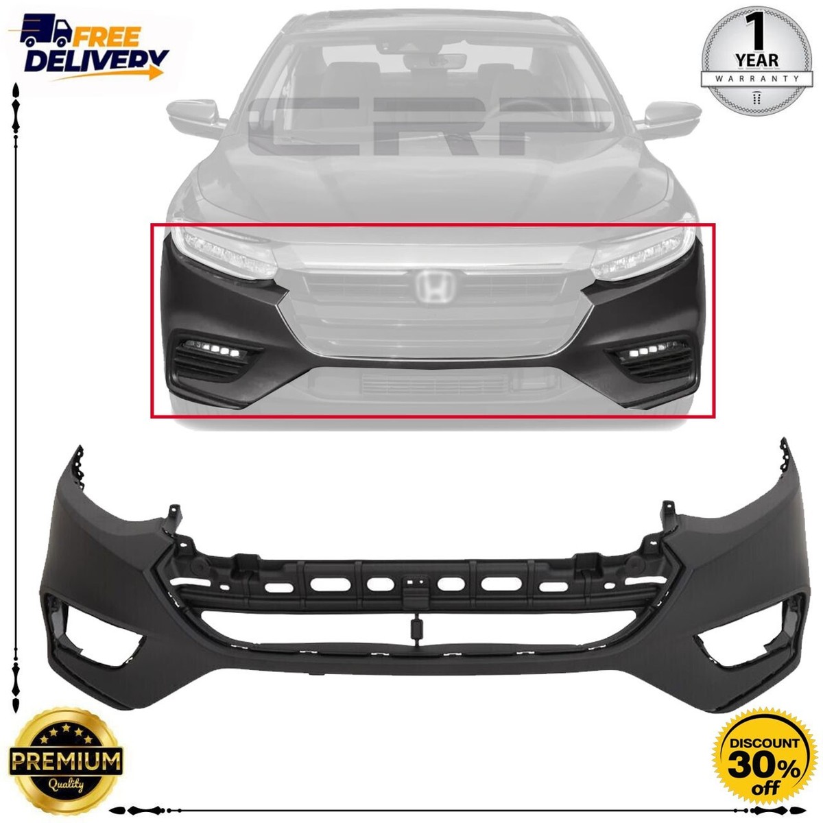 Bumper Cover For 2019-2021 Honda Insight Front 04711TXMA90ZZ | eBay