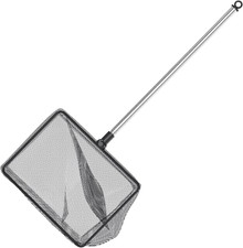 6 Inch Aquarium Fish Net w/ Extendable 9-24 Inch Long Handle for Fish Tank Pond