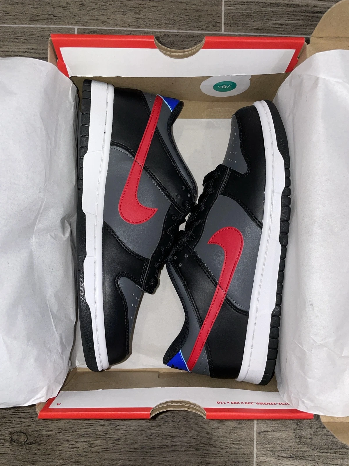 Nike Dunk Low GS nero bianco universitario 8 con 6 5 anni