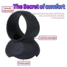 Male-Scrotum-Testicle Squeeze Rings Cage Stretcher CBT Enhancer Delay-Ball-Mens