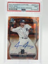 2023 Bowman Sapphire Jace Jung Chrome Prospect Auto Orange Sapphire /25 Tigers