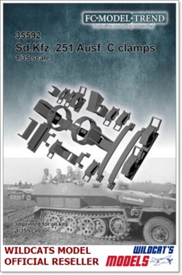 FC Model Trend 35592, Sd.Kfz. 251 Ausf. C Klemmen, 3D gedruckt, 1/35