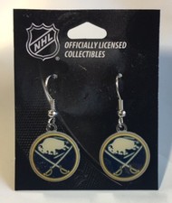 Buffalo Sabres Pierced Dangle Earrings NEW Jewelry - FREE U.S.A. SHIPPING 3/4"