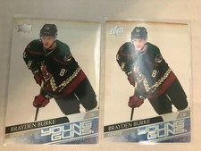 Brayden Burke 2020-21 Upper Deck Series 2 Young Guns RC Lot 2