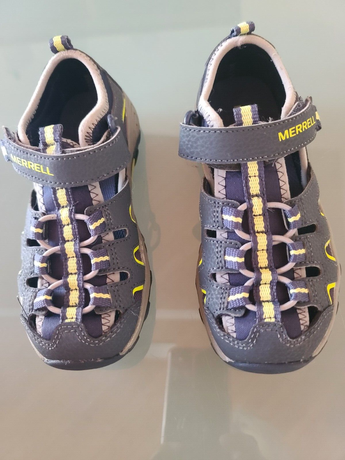 Merrell ML B H20 sandali sportivi ragazzo escursionista blu navy lime taglia 13