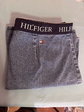 Tommy Hilfiger VTG 90s Denim Skirt Blue With Hilfiger Name Waistband Woman 10
