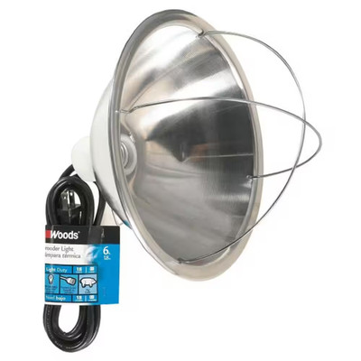 250-Watt 6 Ft. 18/2 SJTW Incandescent Brooder Work Light and Heat Lamp with 10.5
