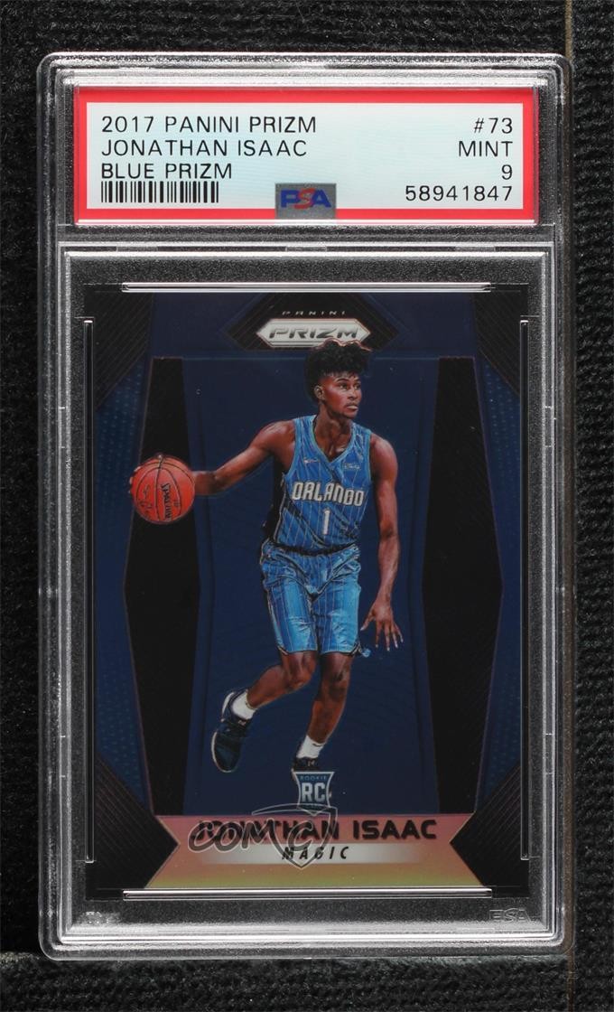2017-18 Panini Prizm Blue Prizm 175/199 Jonathan Isaac #73 PSA 9 MINT 0d3