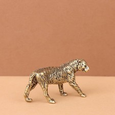 Tigerfigur aus Messing Massiv Messing-Tigerfigur Kompakt f&uuml;r Auto, Wohnzimmer