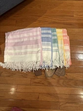 5 Pack Genovega Oversized Cotton Turkish Beach Towels Set  74"X38" NWT