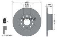 2X Bremsscheibe Hinten Textar 92300003 FÜR Audi Seat Skoda VW