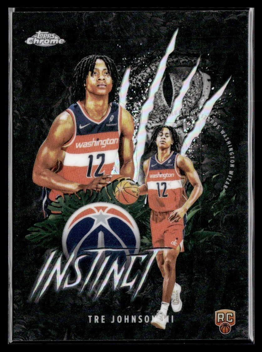 2025-26 Topps Chrome Instinct Refractor Tre Johnson RC Wizards #INS-16
