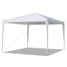 10'x10' Party Tent Outdoor Gazebo Canopy Tent Party Wedding  White with No Side