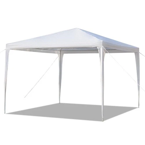 10'x10' Party Tent Outdoor Gazebo Canopy Tent Party Wedding  White with No Side