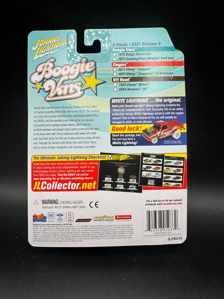 Johnny Lightning WHITE LIGHTNING Boogie Vans 76 Dodge Van 1977 Ford Van N - Image 3 of 3