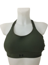 Image of Under Armour Women's Sports Bra Size S Cup A-C Green Padded Infinity Mid 2.0 New