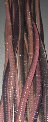 16'' Spaghetti Worm 5 pk Midnight Dawn Bass Walleye  - Similar to G Crazy
