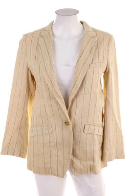 forte_forte Blazer Reverskragen Leinen Streifen XXS beige