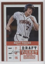 2017 Panini Contenders Draft Picks Variation Ticket 53/99 Matt Thaiss #14 3t2