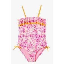 Kensie Girl Kids' Flutter Front Tie-Dye One-Piece Swimsuit Size 4 New