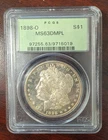 1898-O PCGS MS 63 DMPL OGH MORGAN SILVER DOLLAR OLD GREEN HOLDER DEEP MIRROR