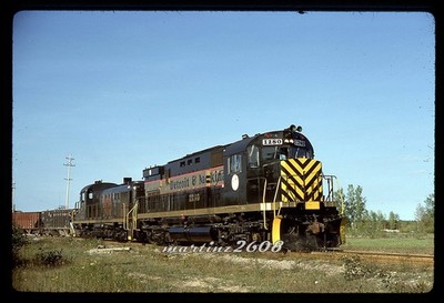 (W) ORIG TRAIN SLIDE - DETROIT & MACKINAC (D&M) 1280+ POWER LASH-UP