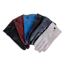 WOMENS LADIES SUPER SOFT GENUINE LEATHER FULLY FLEECE LINED GLOVES WINTER WARM 