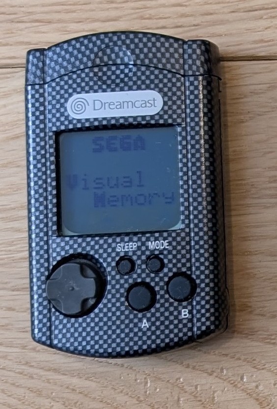 VMU CARBON - VISUAL MEMORY UNIT DREAMCAST SEGA  HKT-7000 - PILES NEUVES ! (02)