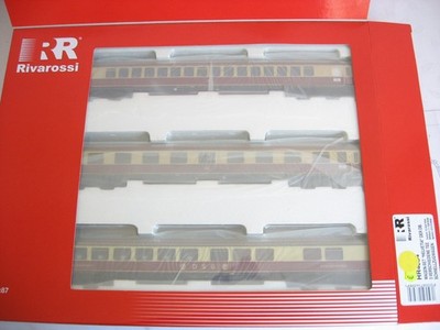 MMS129* Rivarossi H0 HR4034 TEE-Schnellzugwagen-Set ''HELVETIA'' DB 3-teilig OVP