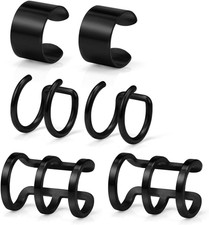 Non Piercing Ear Cuffs 6PCS Stainless Steel Clip On Cartilage Earrings Jewelry