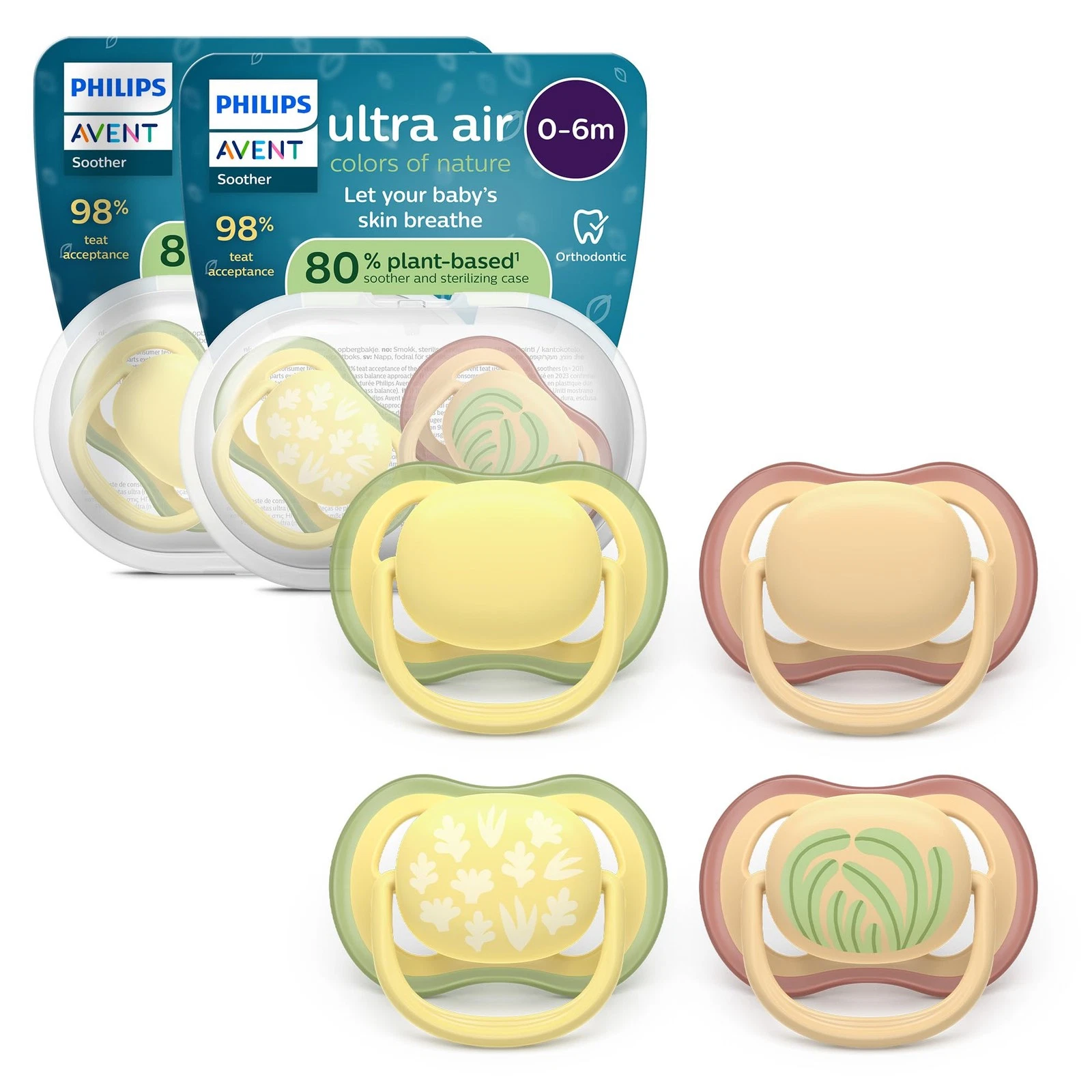 Philips Avent Ultra Air Soothers - Orthodontic Design, for Babies 0-6 Months,
Opens in a new window