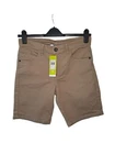 Adidas Neo Teen Men's Denim Sand Beige Shorts smart casual New Tagged