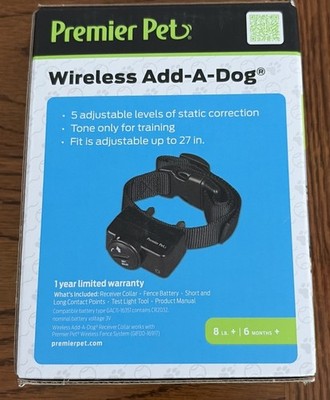 Premier Pet GIF00-16918 Wireless Add-A-Dog Collar for Wireless Fence