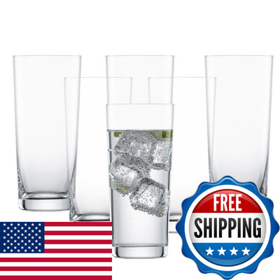 Schott Zwiesel Basic Bar Tumblers 13 Ounce Set Of 6 Medium-Sized Longdrink
