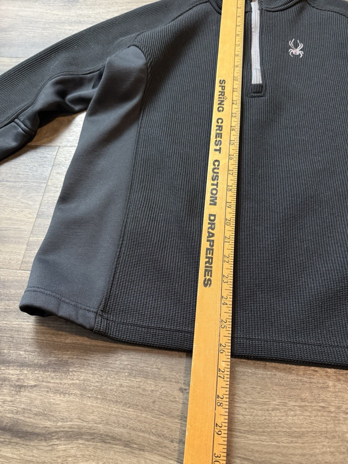 Spyder Jacket Large Gray Black Pullover Quarter Z… - image 3