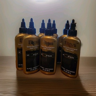 Bigen Semi-Permanent Hair Color -JB1 Jet & Natural Black  Lot Of 7