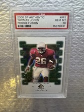 2000 SP Authentic Thomas Jones Rookie Fusion Rookie Card #RF5 Arizona Cardinals. rookie card picture