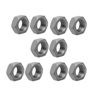 Uxcell 10Pcs M14 X 1.5Mm Pitch Metric Fine Thread Carbon Steel Left Hand Hex Nut