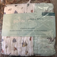 100% Cotton Muslin Baby Blanket Harry Potter- Hogwarts Essentials for Nursery