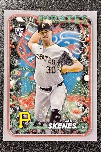 2024 Topps Holiday Silver Glitter Paul Skenes #H165 Rookie RC MLB Pirates