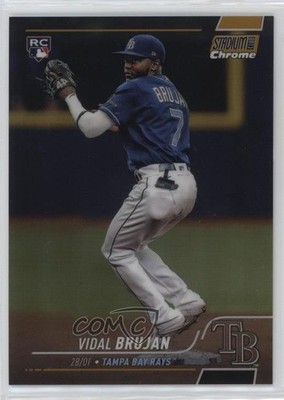 2022 Topps Stadium Club Chrome Gold Refractor 29/50 Vidal Brujan Rookie RC 18ef