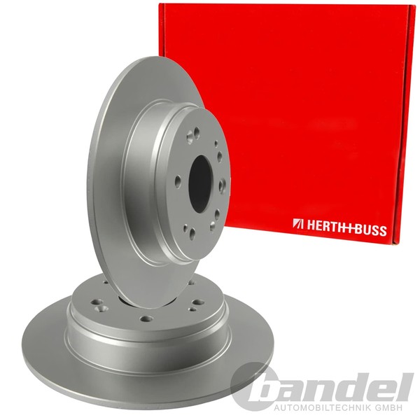 2X Herth+Buss Bremsscheiben 282Mm Voll Hinten Passend FÜR Honda CR-V-image
