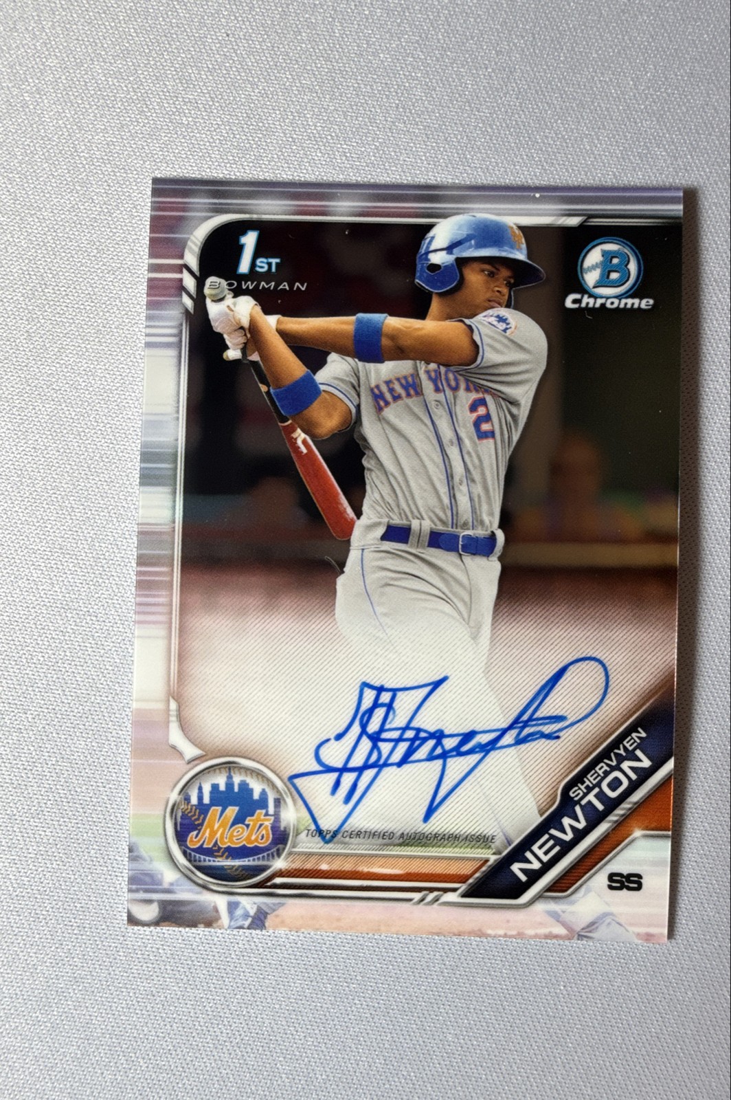 2019 Bowman Chrome - Prospects Autographs Shervyen Newton #CPA-SN (AU, RC)