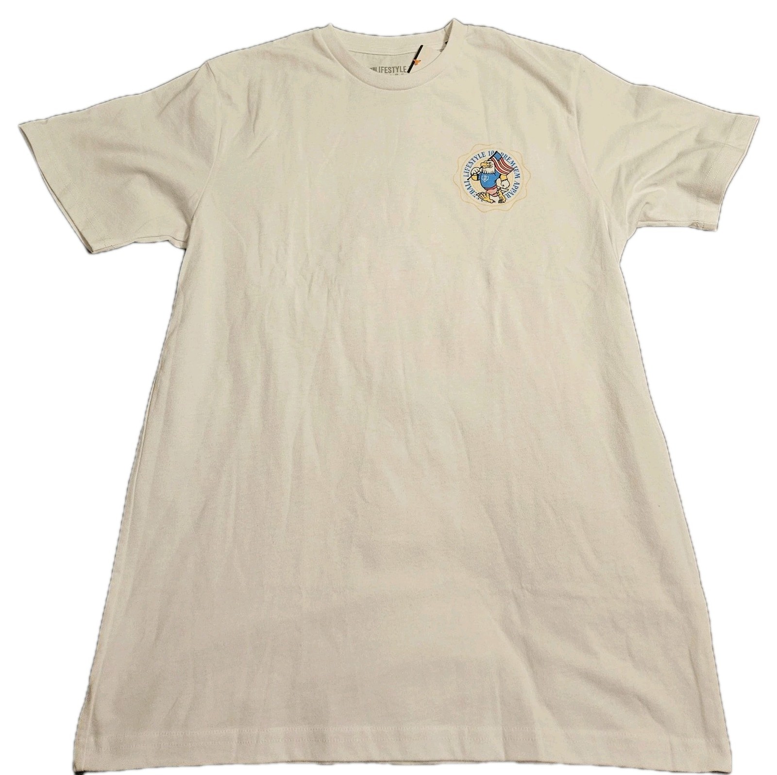 Baseball Lifestyle 101 Fastballs & Freedom White Short Sleeve T-Shirt Adult Smal