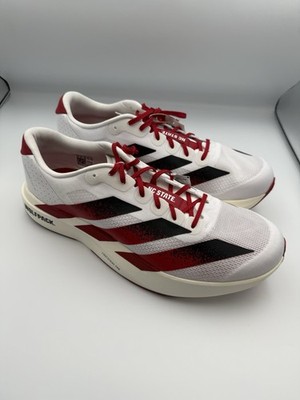 Adidas Adizero Evo SL NC State White Red Running Wolfpack JQ4571 Men's Size 12