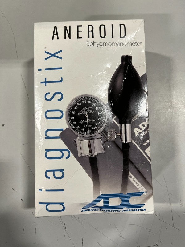 ADC Adult Cuff Arm Aneroid Sphygmomanometer Unit 2-Tubes Black 1 Each