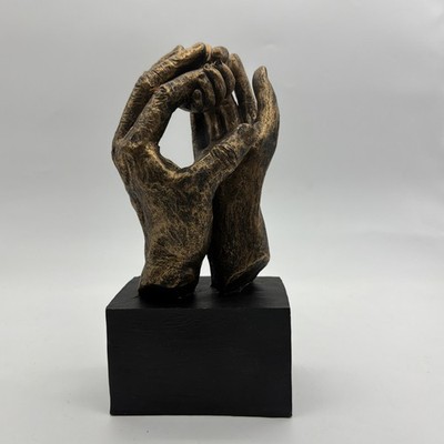 Touch of Class Baby s Touch Hold Hands Table Sculpture Bronze Color Rare Art