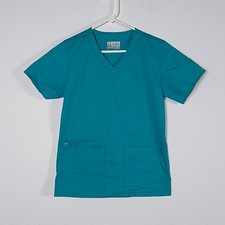 WonderWink Wonder Work Women's Teal V-Neck Scrub Top Size XS