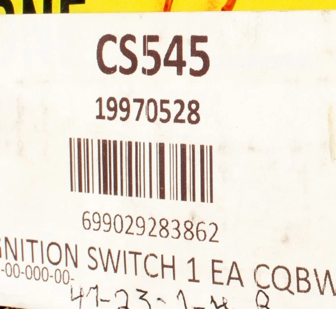 BWD 点火开关适用于 1997 - 2005 年别克 Century 雪佛兰 Venture 部件 ID CS545 — 第 4/4 张图片