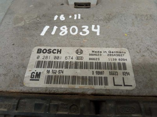 0281001674 motorsteuergerät OPEL ASTRA - G 1998 - 2009 - HATCHBACK 2.0 118034